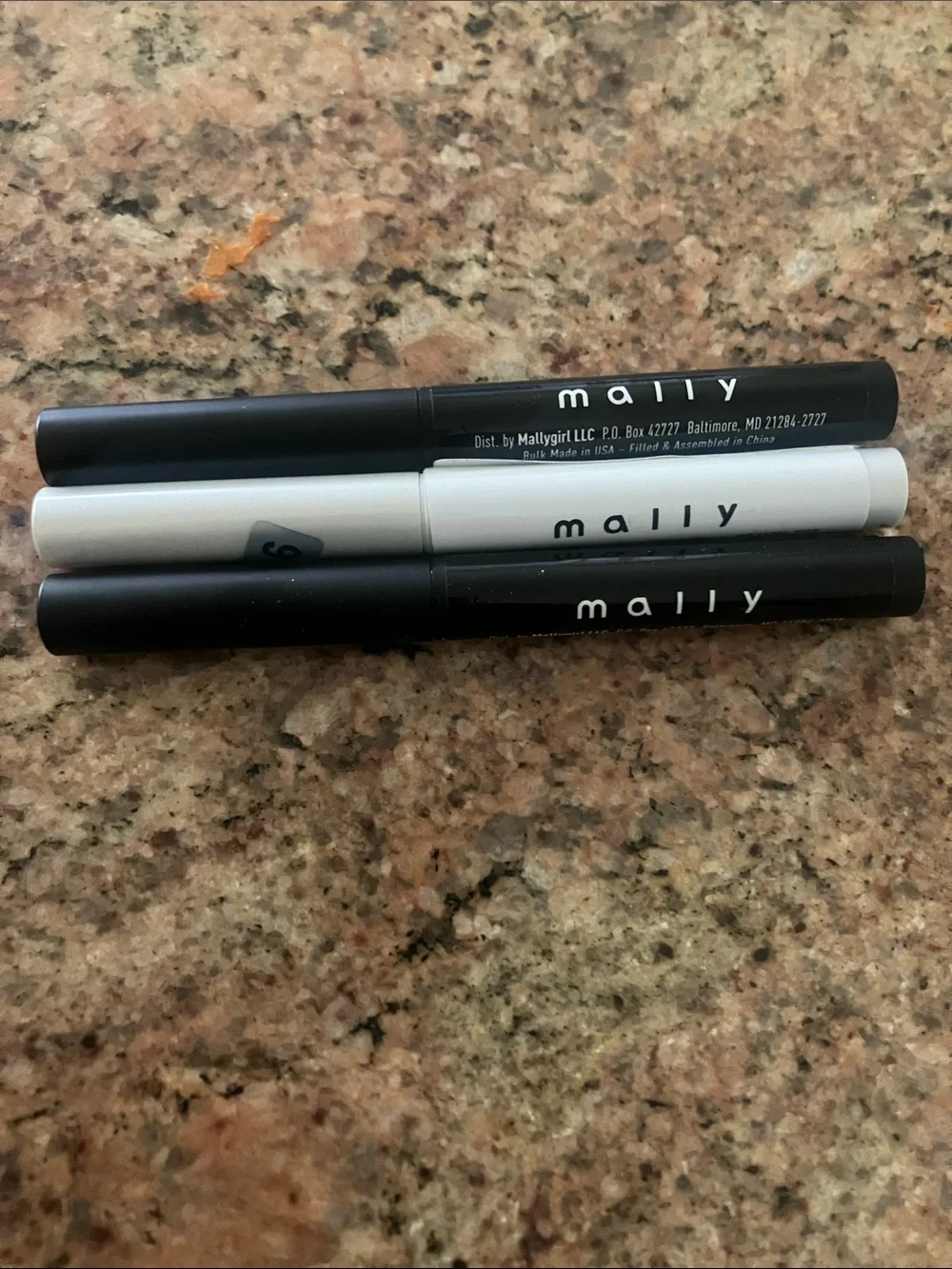 Mally Beauty Eye & Lip Pencil Trio - Black, White, Black